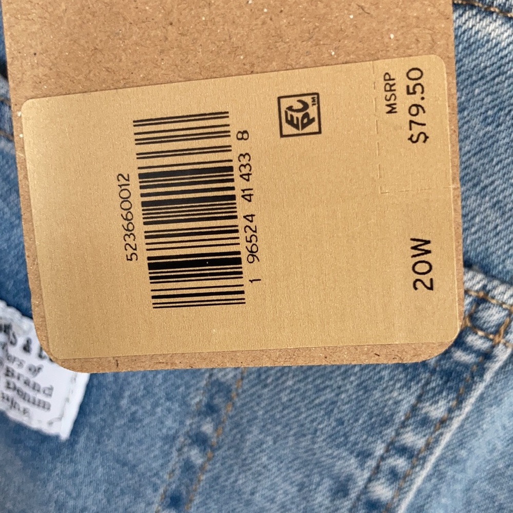 Relist 6/13 Levi’s denim jean short overall 20W - Picture 15 of 17